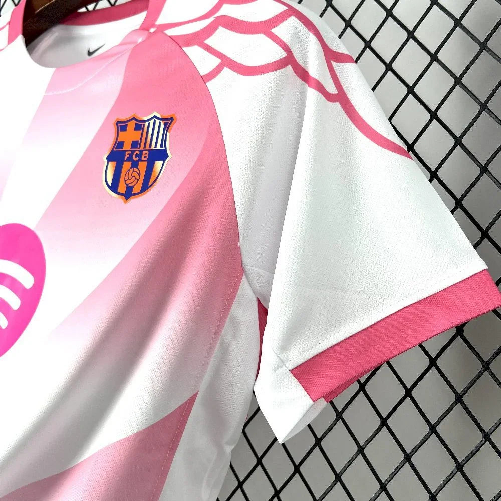 Maillot FC Barcelone Concept rose et blanc 2025-26