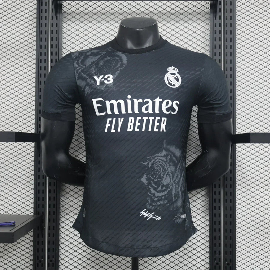 Real Madrid Y3 Black Football Jersey 2024 2025