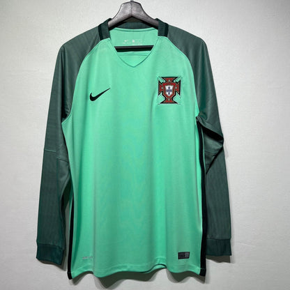 2016 Portugal Extérieur maillot Retro Manches Longues