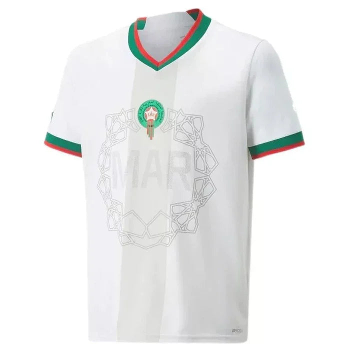 Maillot du Maroc - saison 2022 - extérieur - Coupe du Monde - blanc