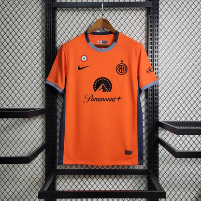 Inter Milan Football Third Orange Jersey 2023 2024