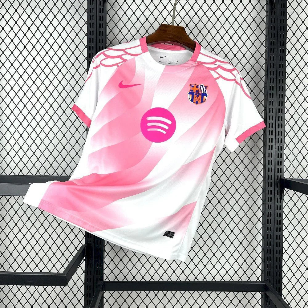 Maillot FC Barcelone Concept rose et blanc 2025-26