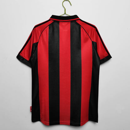 1998- 1999 Maillot AC Milan Domicile Rétro