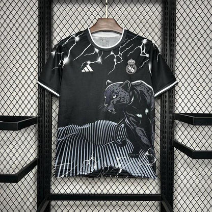 Real Madrid Black & Grey Panther Jersey 2024/25