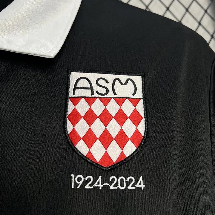 AS Monaco black football shirt 2024 2025