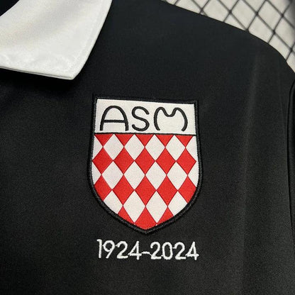 AS Monaco black football shirt 2024 2025