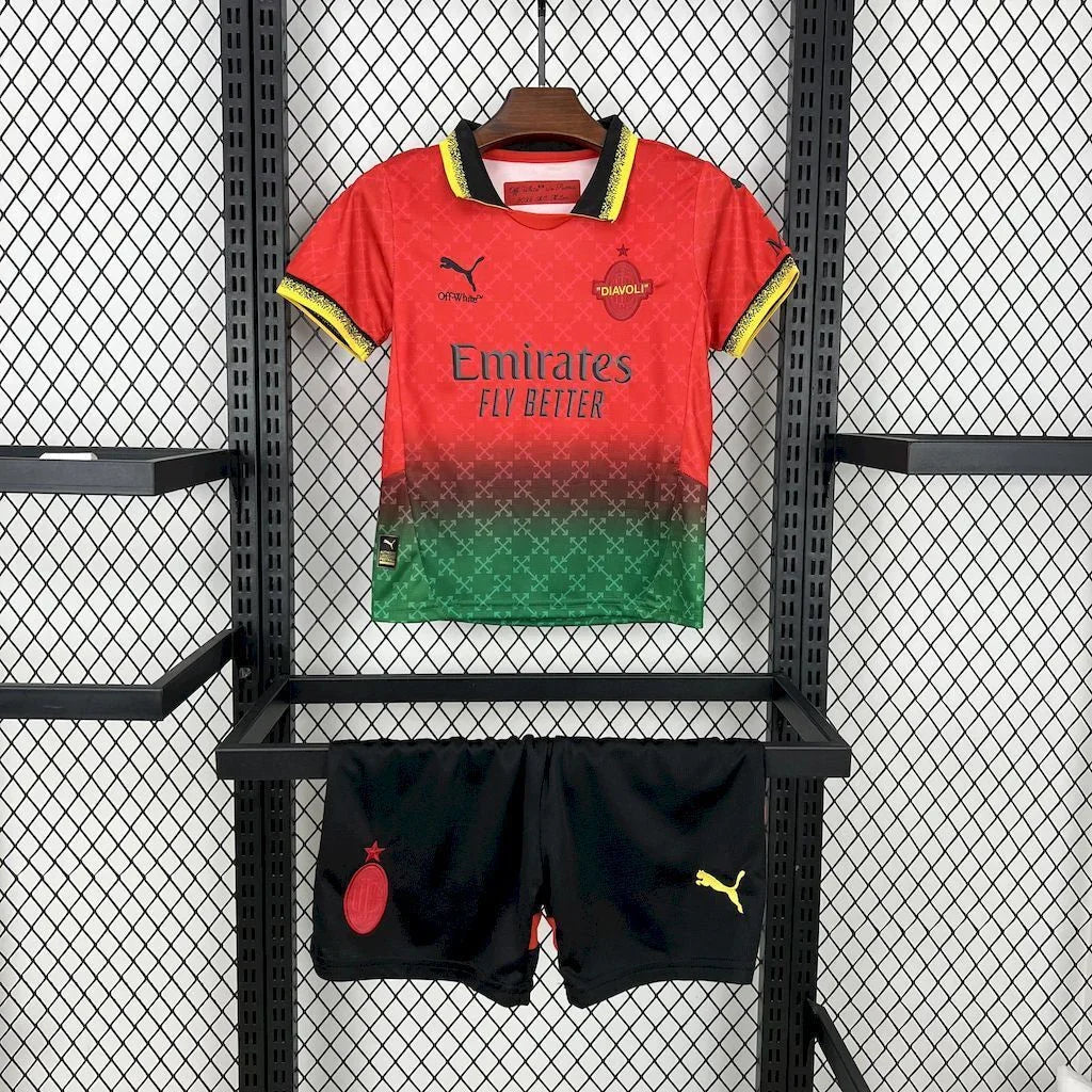 Maillot enfant AC Milan concept 2025-26